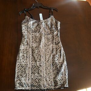 Sabine cocktail mini black gold sequin size small